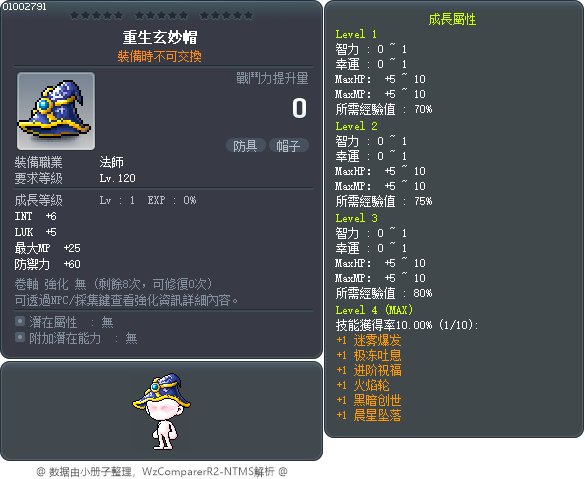 重生玄妙帽 Tooltip