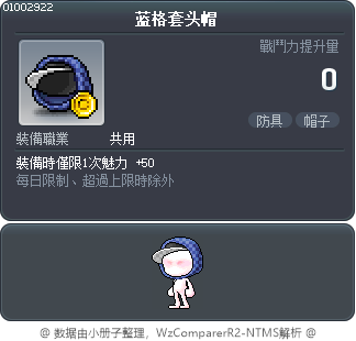 蓝格套头帽 Tooltip