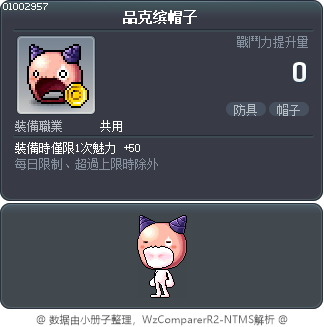 品克缤帽子 Tooltip
