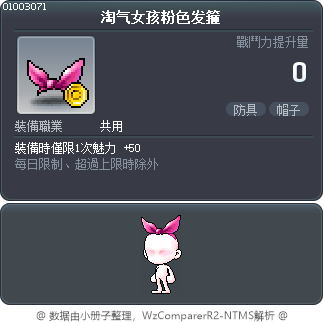 淘气女孩粉色发箍 Tooltip