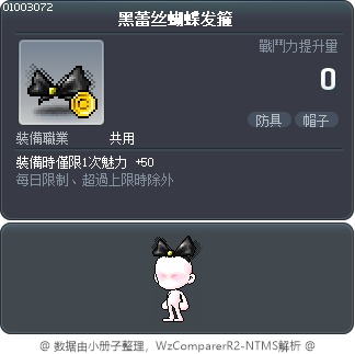 黑蕾丝蝴蝶发箍 Tooltip
