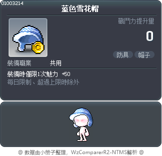 蓝色雪花帽 Tooltip