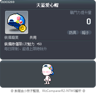 天蓝爱心帽 Tooltip