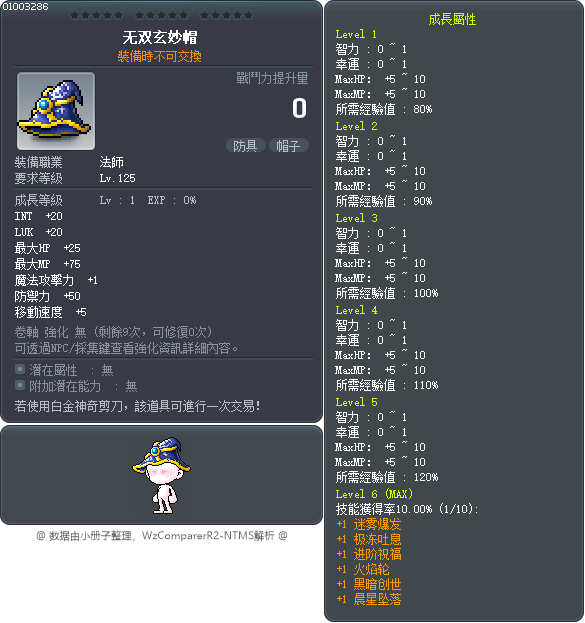 无双玄妙帽 Tooltip