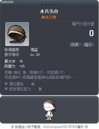 水兵头巾 Tooltip