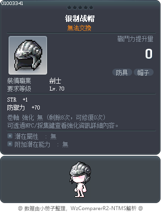银制战帽 Tooltip