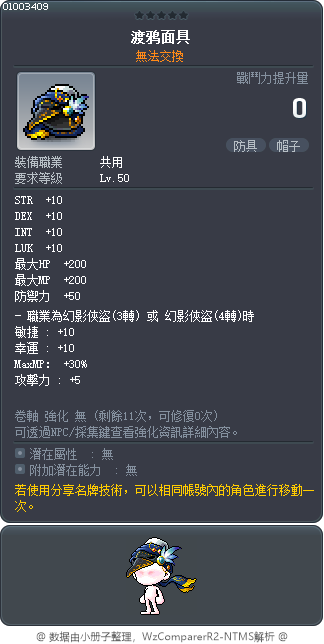 渡鸦面具 Tooltip