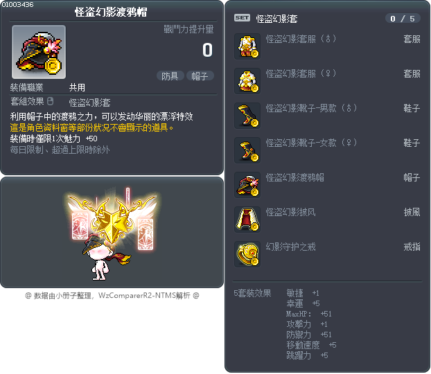怪盗幻影渡鸦帽 Tooltip