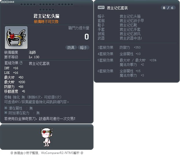 君主记忆头箍 Tooltip