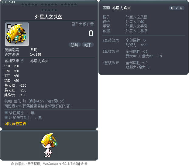 外星人之头盔 Tooltip