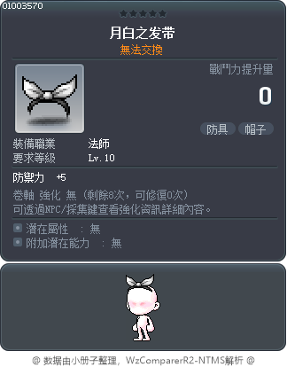 月白之发带 Tooltip