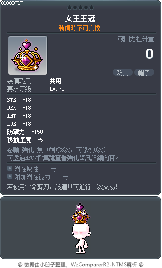 女王王冠 Tooltip