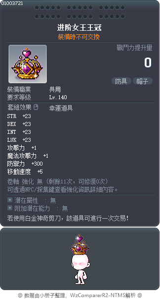 进阶女王王冠 Tooltip