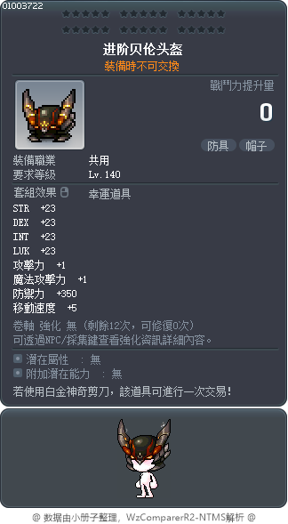 进阶贝伦头盔 Tooltip