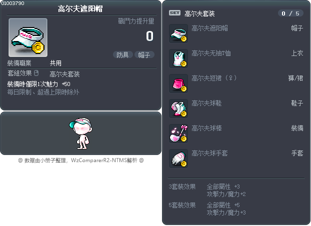 高尔夫遮阳帽 Tooltip