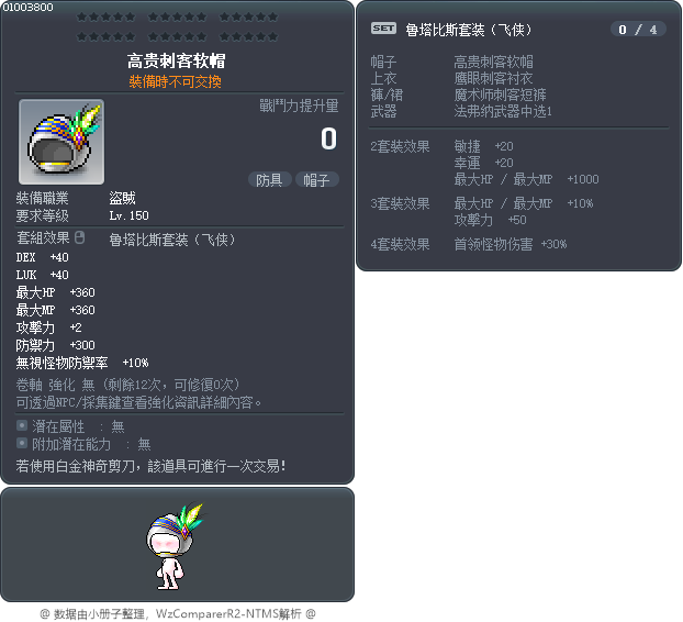 高贵刺客软帽 Tooltip