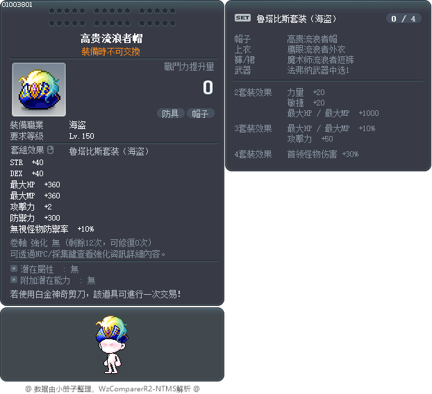 高贵流浪者帽 Tooltip