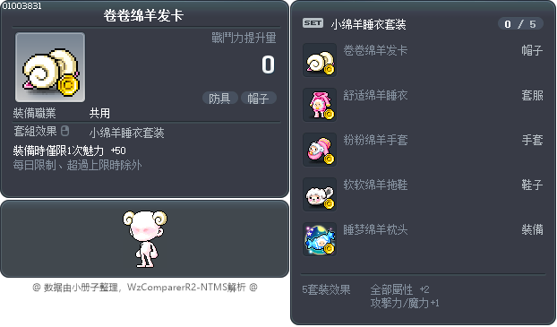 卷卷绵羊发卡 Tooltip