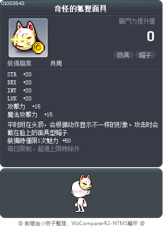 奇怪的狐狸面具 Tooltip