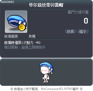 华尔兹丝带贝雷帽 Tooltip