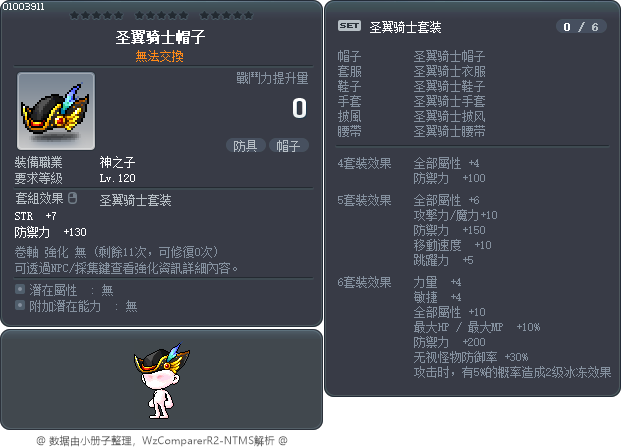 圣翼骑士帽子 Tooltip