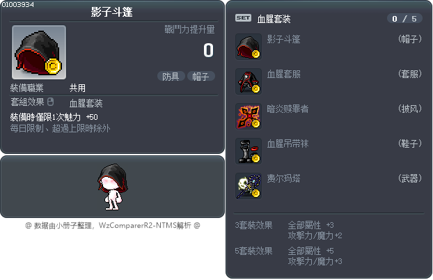 影子斗篷 Tooltip