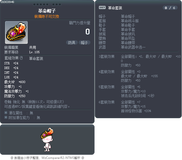 革命帽子 Tooltip