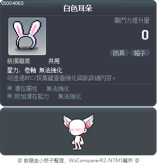 白色耳朵 Tooltip