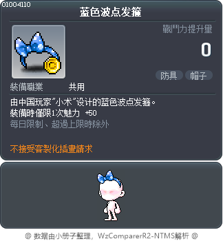蓝色波点发箍 Tooltip
