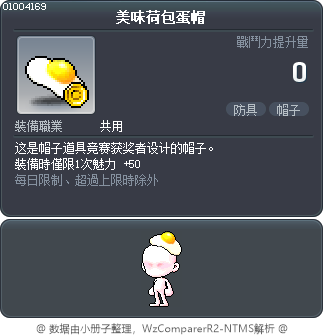 美味荷包蛋帽 Tooltip