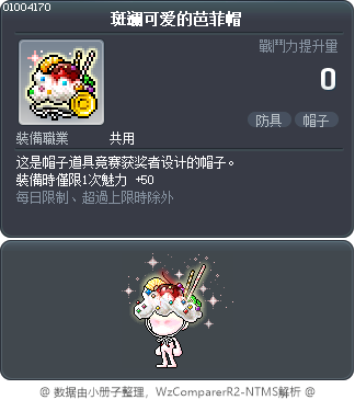 斑斓可爱的芭菲帽 Tooltip