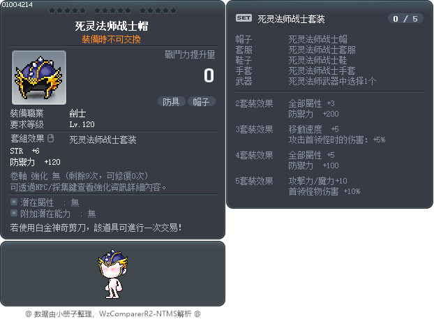 死灵法师战士帽 Tooltip