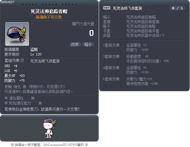 死灵法师追踪者帽 Tooltip
