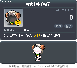 可爱小绵羊帽子 Tooltip