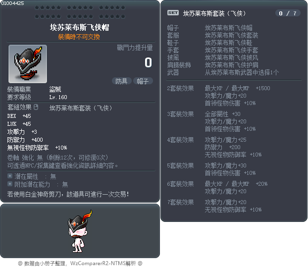 埃苏莱布斯飞侠帽 Tooltip