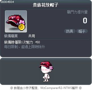 贵族花纹帽子 Tooltip