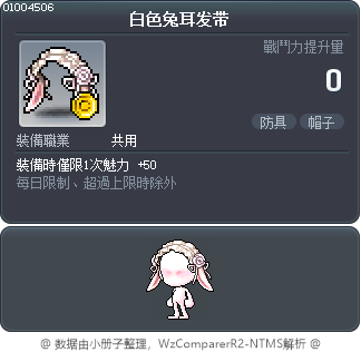 白色兔耳发带 Tooltip
