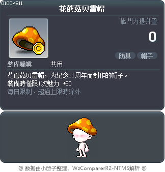 花蘑菇贝雷帽 Tooltip