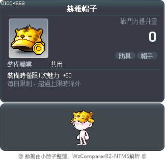 赫雅帽子 Tooltip