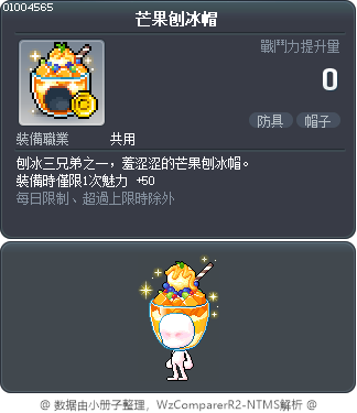 芒果刨冰帽 Tooltip