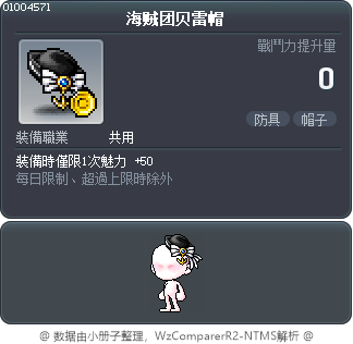 海贼团贝雷帽 Tooltip