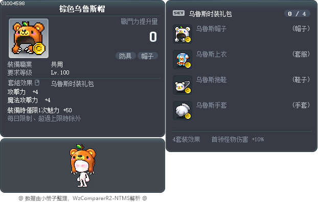 棕色乌鲁斯帽 Tooltip