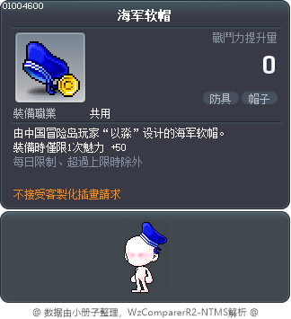 海军软帽 Tooltip