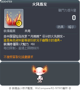 火凤假发 Tooltip