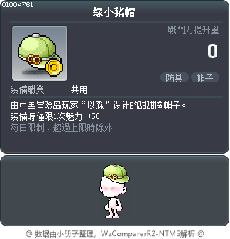 绿小猪帽 Tooltip