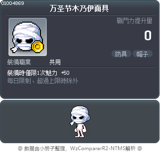 万圣节木乃伊面具 Tooltip
