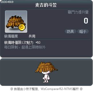 麦吉的斗笠 Tooltip