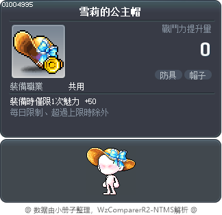 雪莉的公主帽 Tooltip