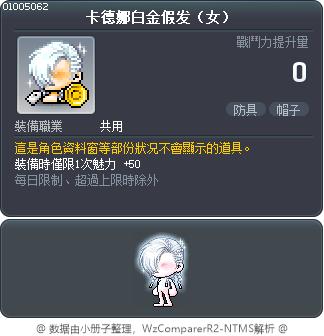 卡德娜白金假发（女） Tooltip