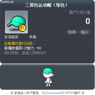 三原色运动帽（绿色） Tooltip